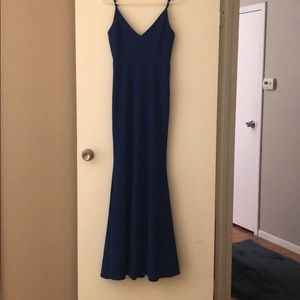 Lulus full length royal blue dress